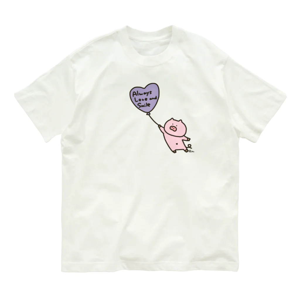 👓ぷんちん📷@LINEスタンプや絵文字販売中🐷のALSを吹き飛ばす Organic Cotton T-Shirt