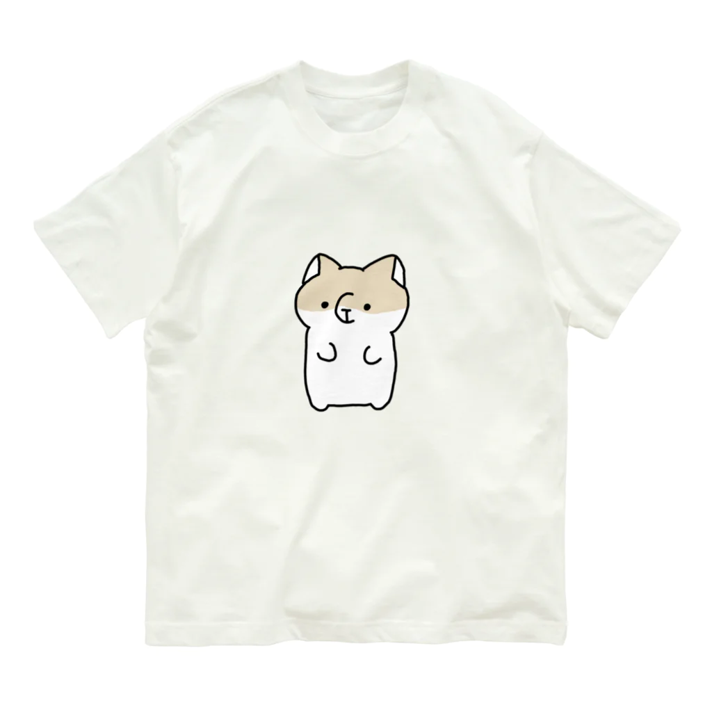 ゆるあにまるのシンプルなゆる犬 オーガニックコットンTシャツ