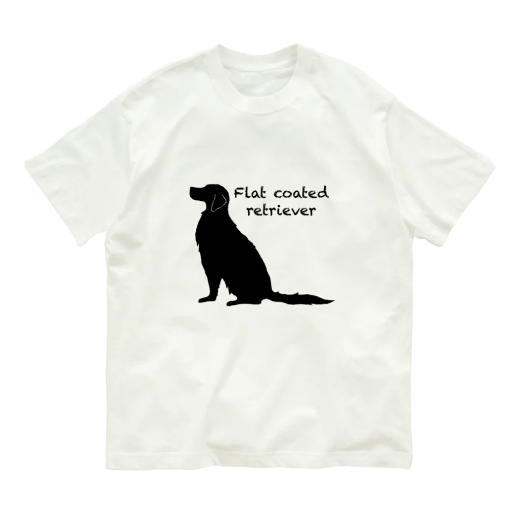 うちのあかりん家のmy dog Flat coated retriever Organic Cotton T-Shirt