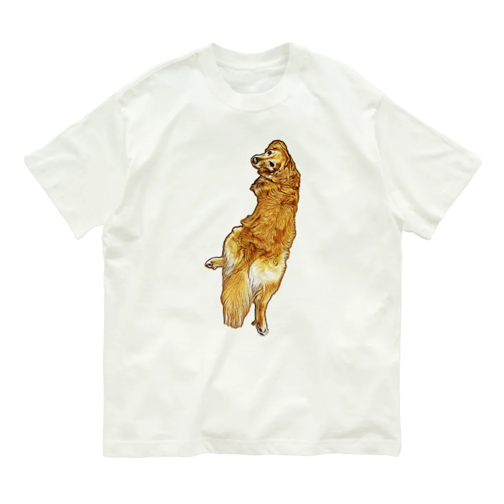 flatcoatedretrieverのgolden retriever Organic Cotton T-Shirt