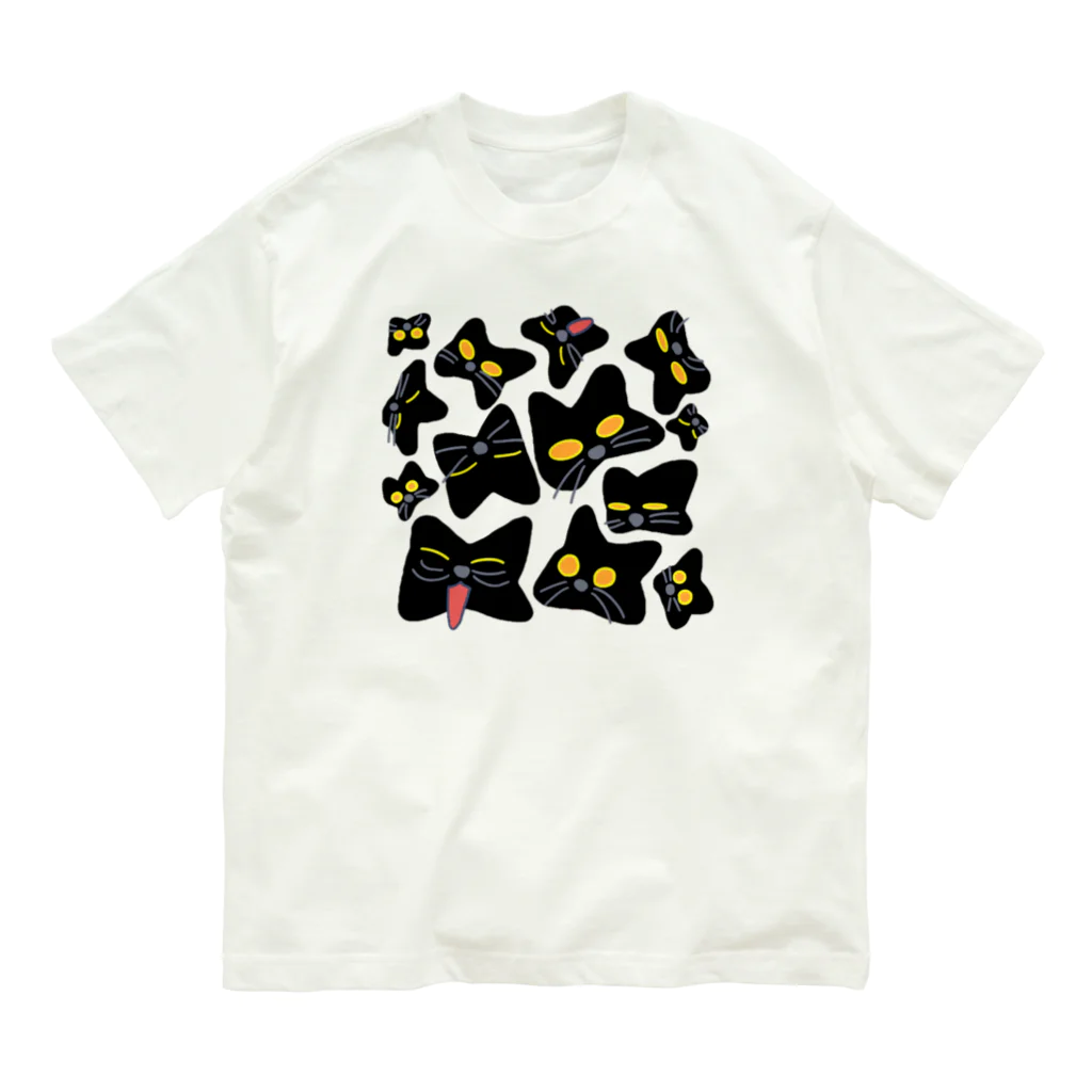 ﾄﾙｺﾞﾚのネコアメーバ　ブラック Organic Cotton T-Shirt