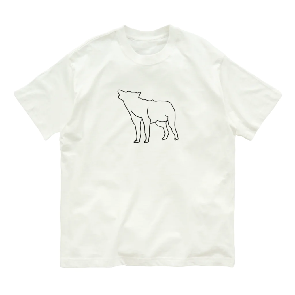 Ziegeの部屋のオオカミアウトライン Organic Cotton T-Shirt