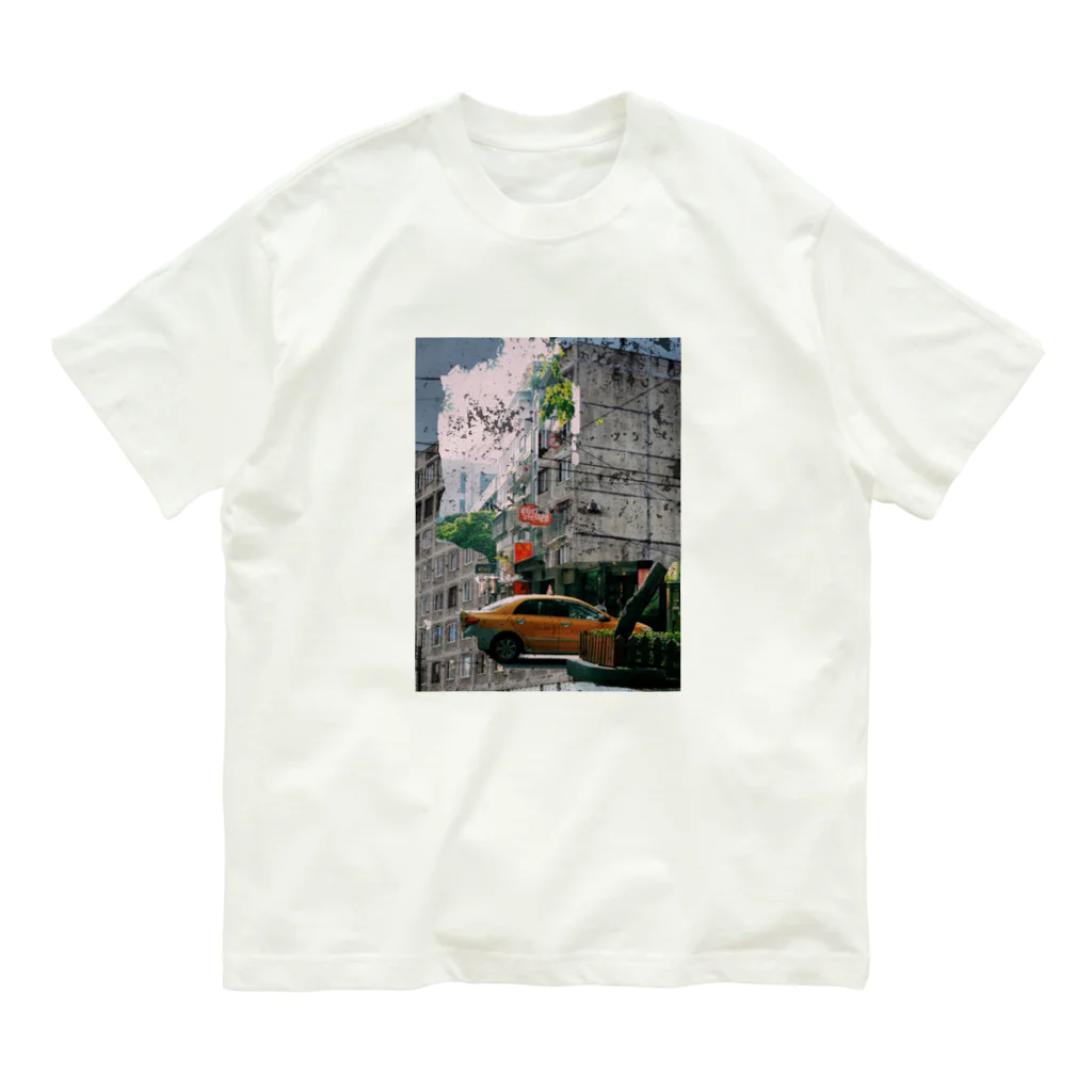ﾄﾙｺﾞﾚの台湾タクシーコラージュ Organic Cotton T-Shirt