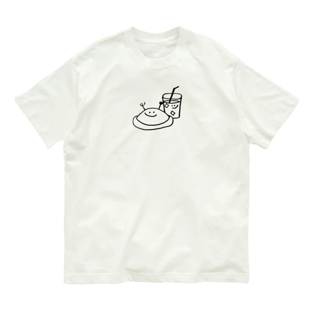 オムライス星人と仲間たちのオムライス星人とジュースちゃん Organic Cotton T-Shirt