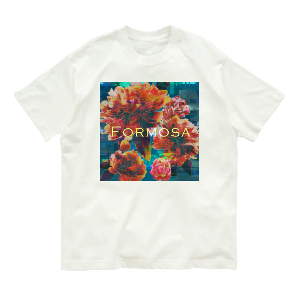 福陀落海灣公司の台湾花布 Organic Cotton T-Shirt