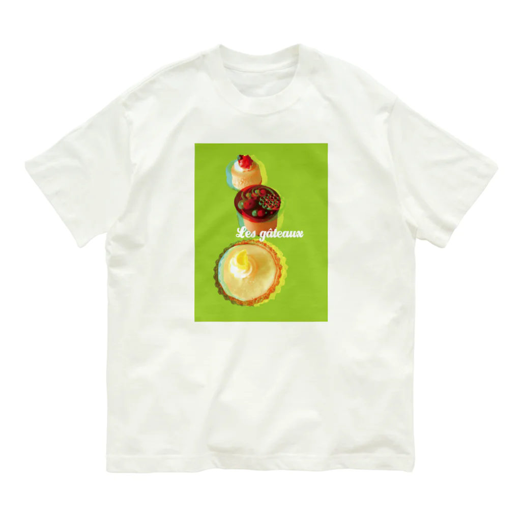 元気いっぱいのLes gateaux. オーガニックコットンTシャツ