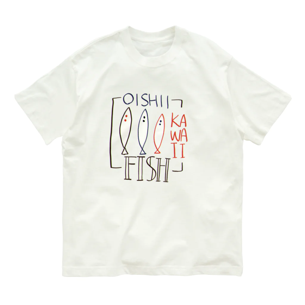 有機物のKAWAII FISH オーガニックコットンTシャツ