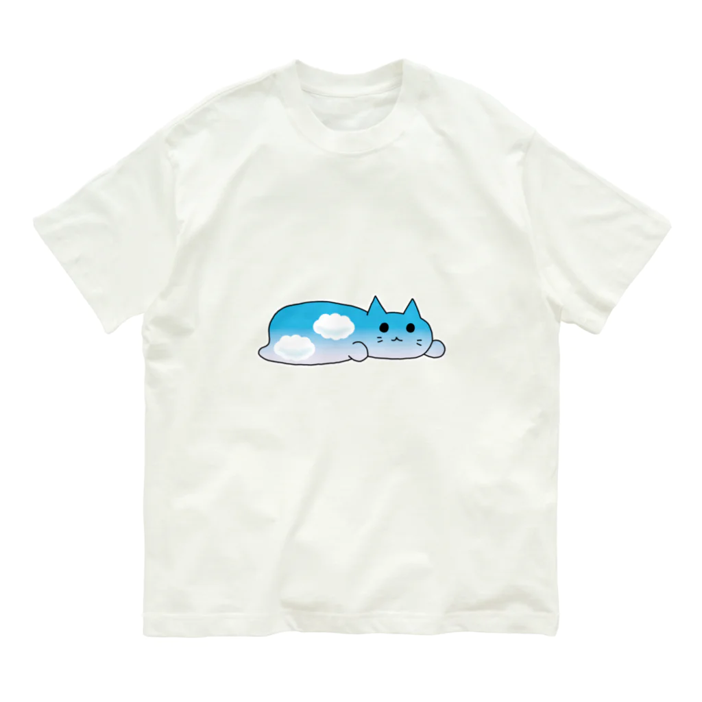 Art store 'Peace' | ぴぃす堂の青空・イモネコ オーガニックコットンTシャツ