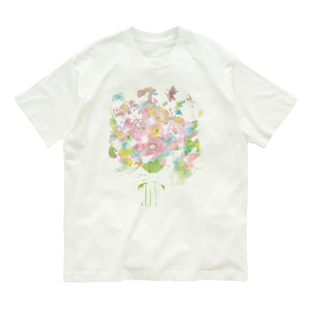 リトマスブルーム の花束１ オーガニックコットンTシャツ