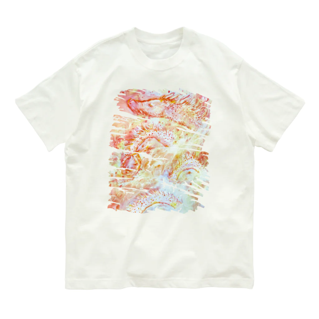 COULEUR PECOE（クルールペコ）のさくらいろの龍02 オーガニックコットンTシャツ