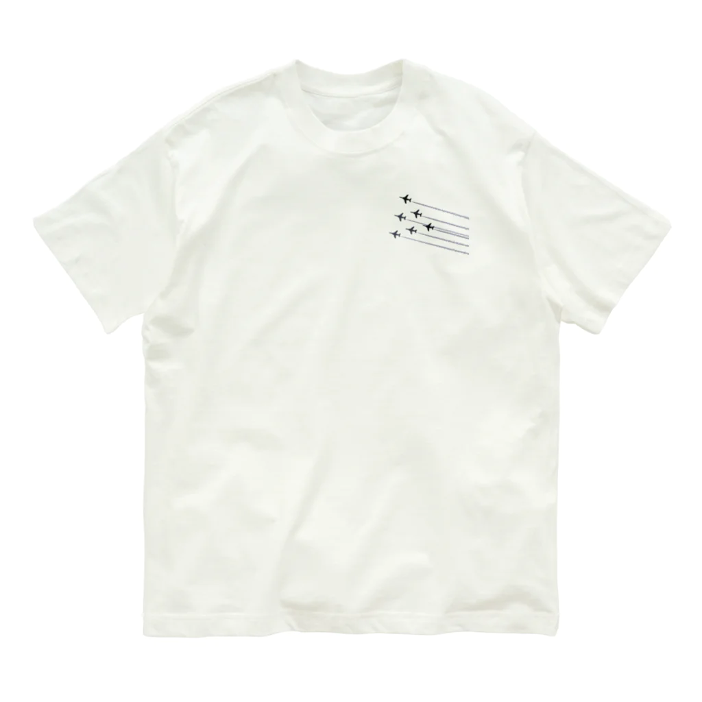 miity storeのブルーインパルス(実写C) オーガニックコットンTシャツ