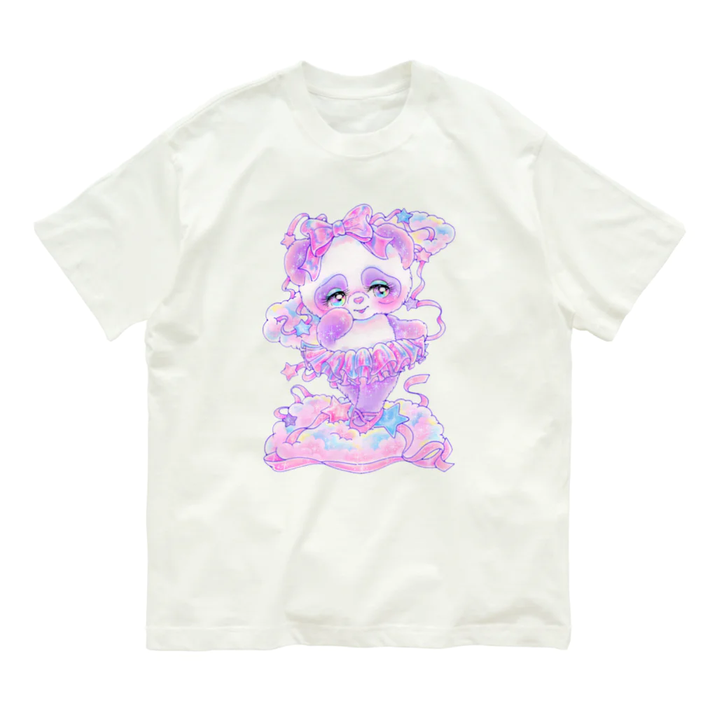 DreamLandの星プリマのバレエパンダちゃん♡ ˚✧₊⁎⁺˳✧༚ Organic Cotton T-Shirt