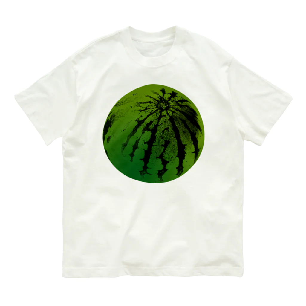 ヨープキャンが気になったのすいか -watermelon- 丸 Organic Cotton T-Shirt