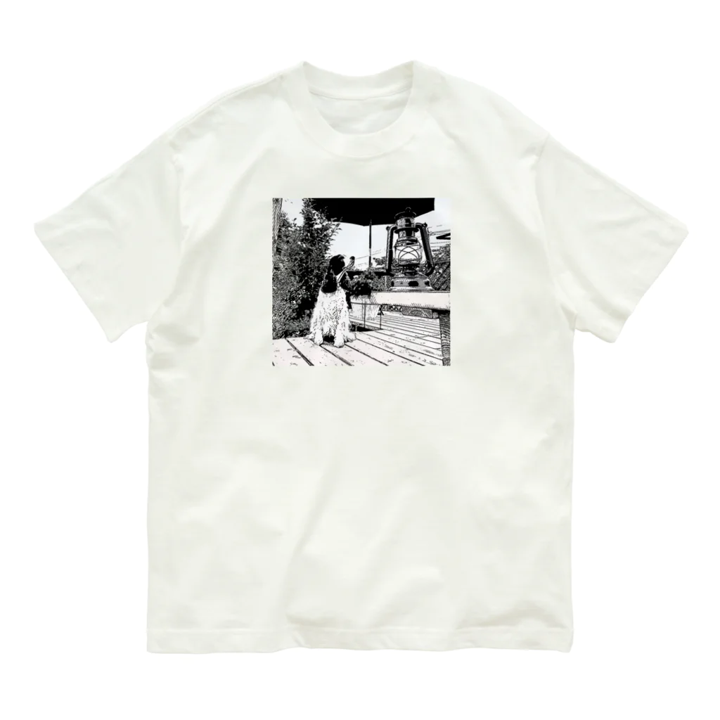 わんこと暮らそのランタンと犬 Organic Cotton T-Shirt