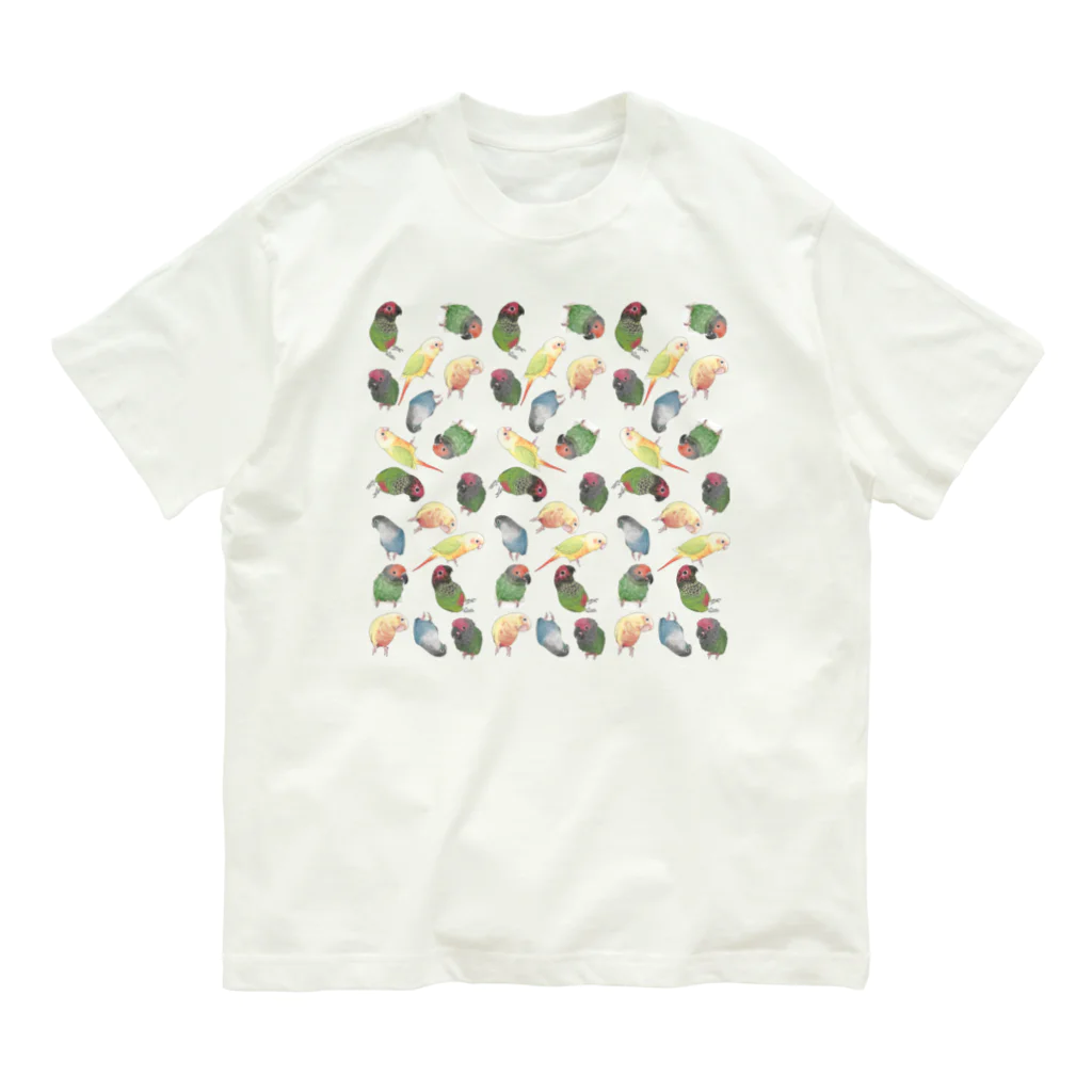 まめるりはことりのたっぷりウロコインコちゃん【まめるりはことり】 Organic Cotton T-Shirt