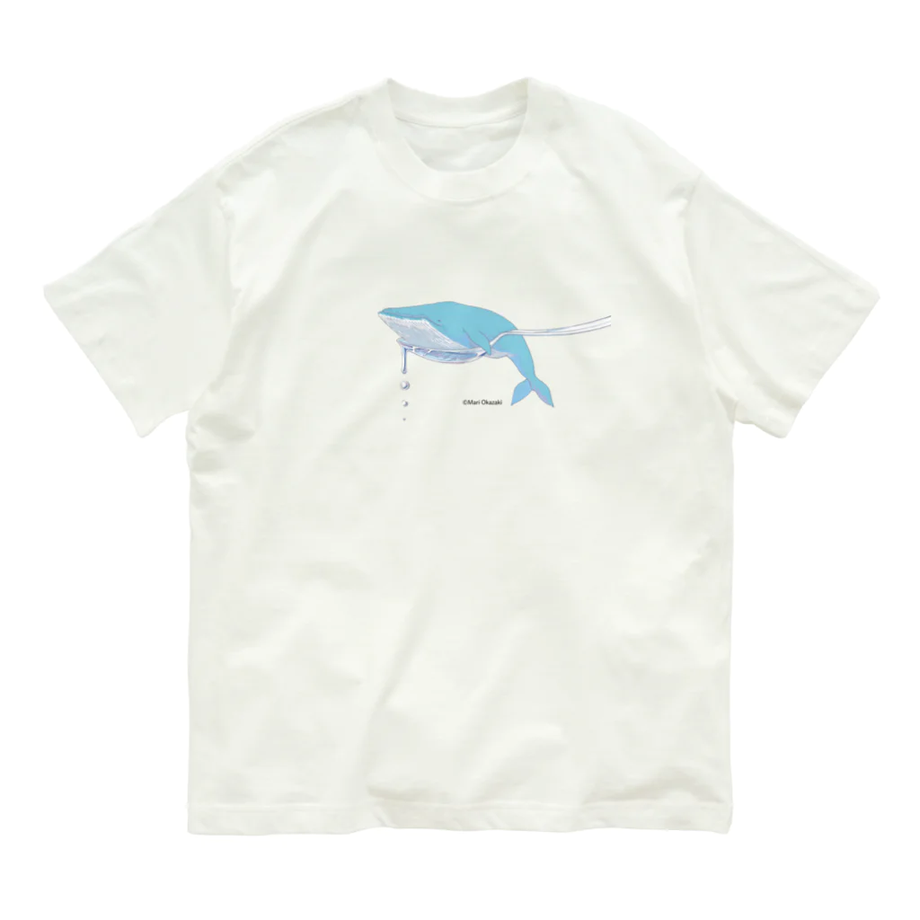 neconos Goodsのすくわれたクジラさん オーガニックコットンTシャツ