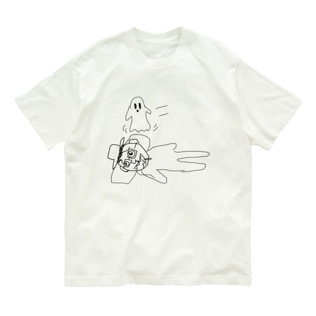 私の中のシロボの寝てるおおたかさん オーガニックコットンTシャツ