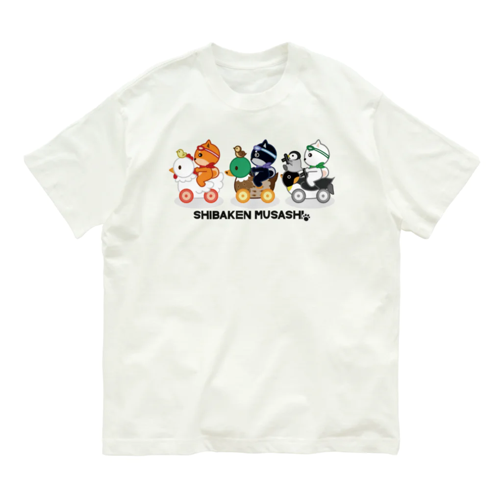 ぶよごんたショップの柴犬「ムサシ」みんなでツーリング Organic Cotton T-Shirt