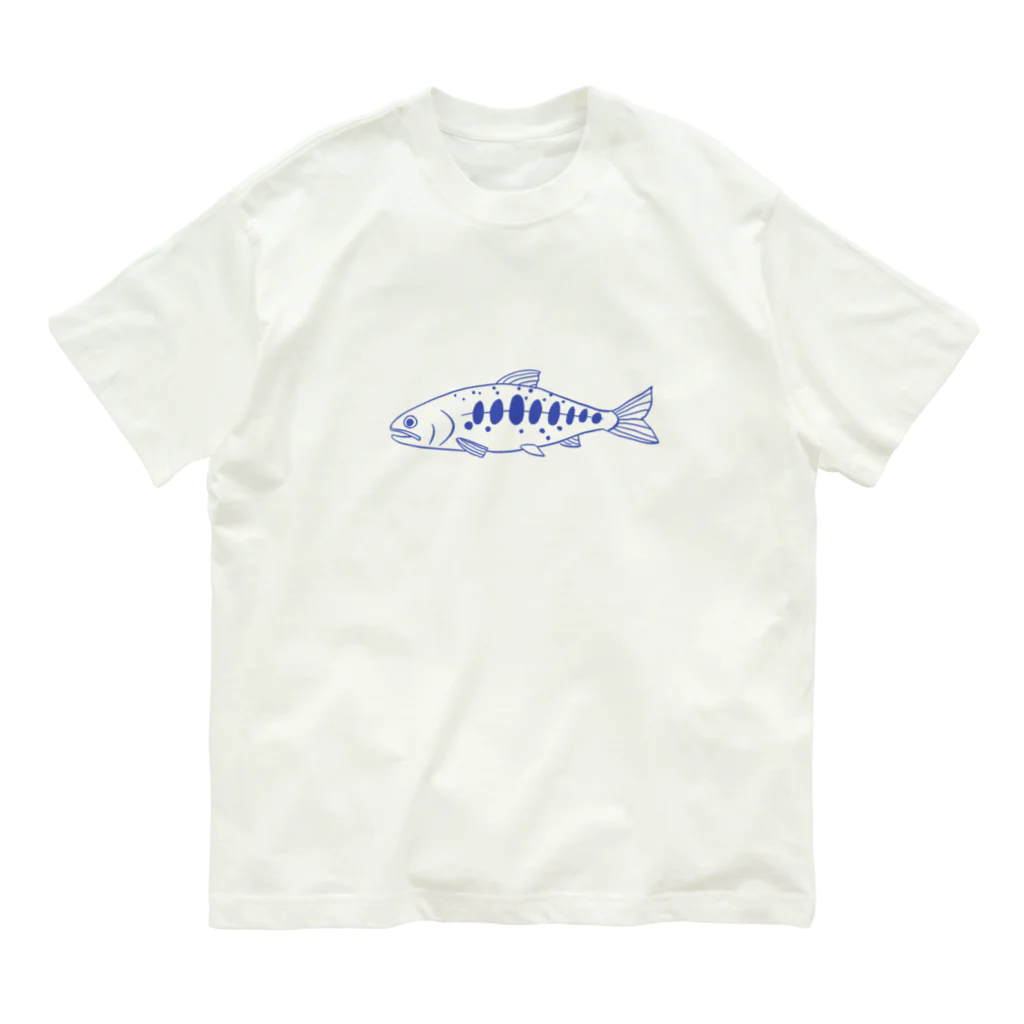 ビワセイブツのアマゴブルー Organic Cotton T-Shirt