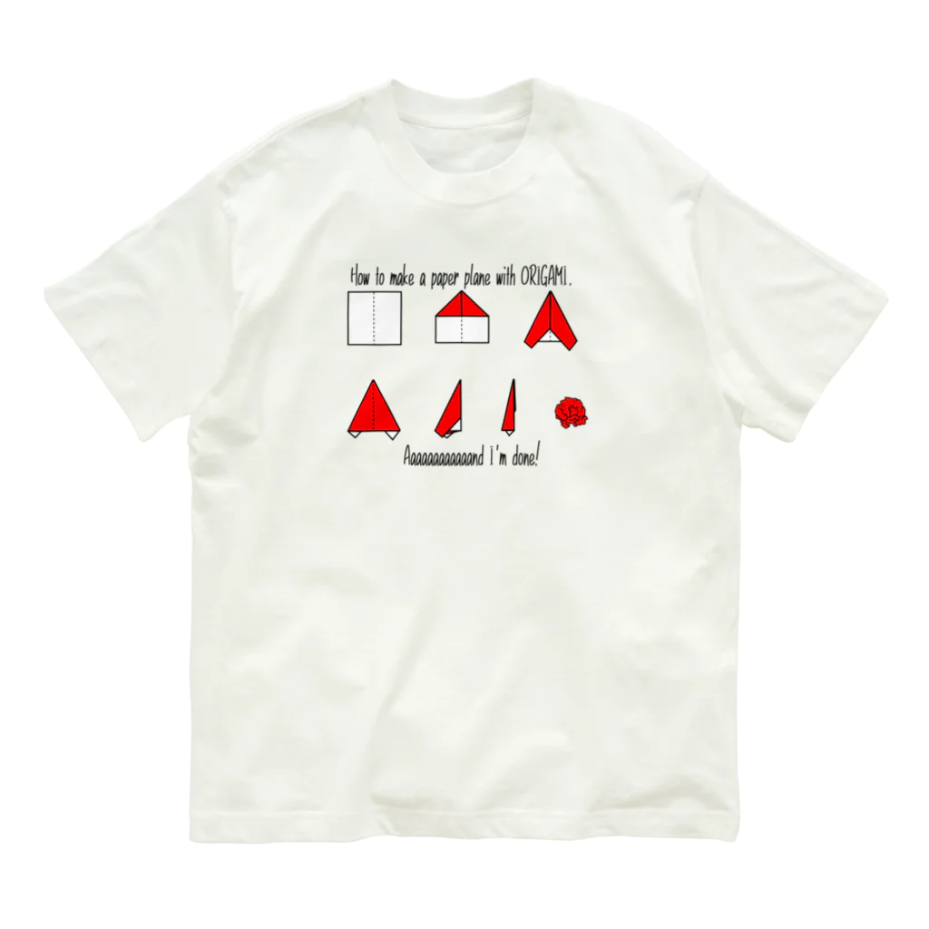 Coi_Galleryの最後で諦める折り紙 Organic Cotton T-Shirt