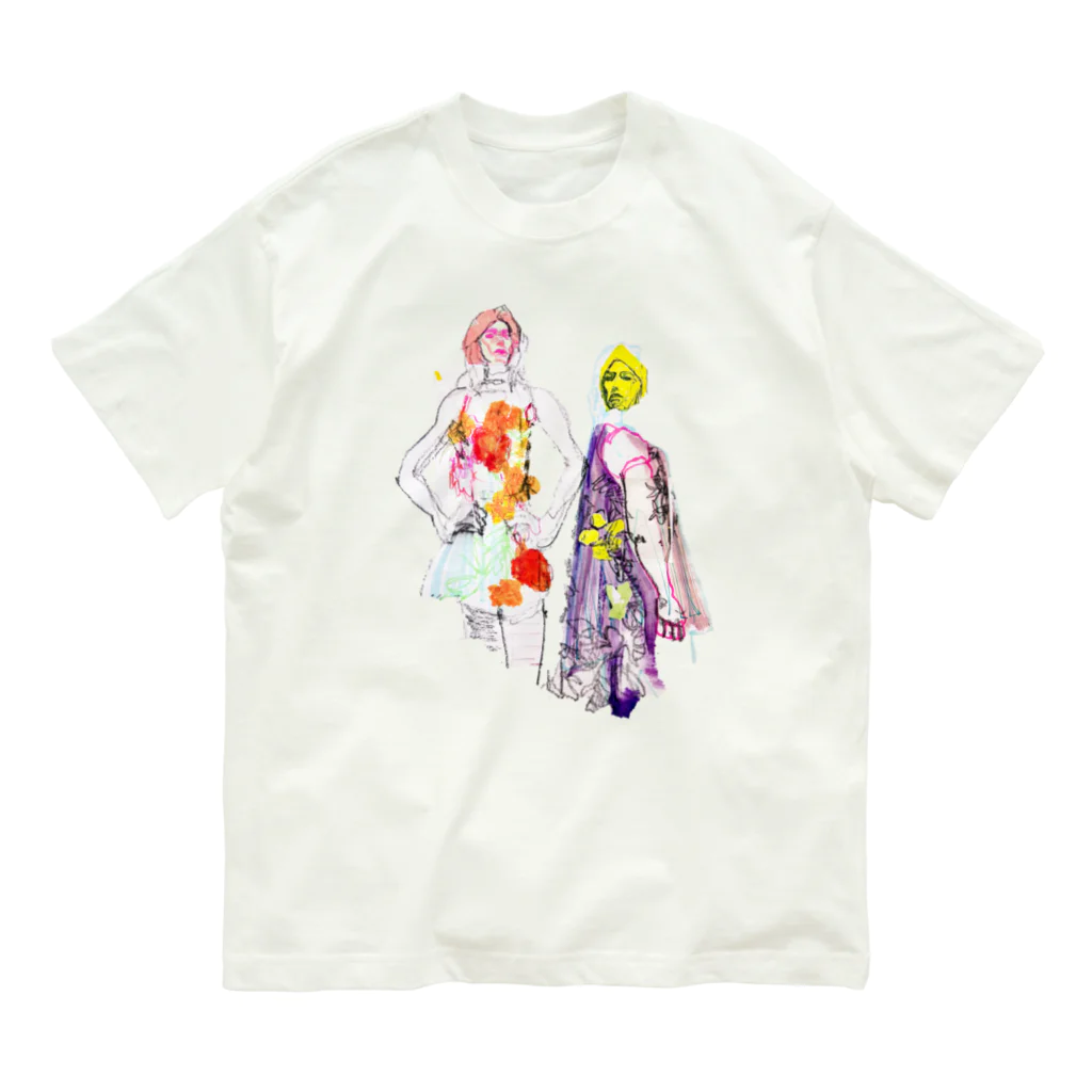 CAUCのflower girls オーガニックコットンTシャツ