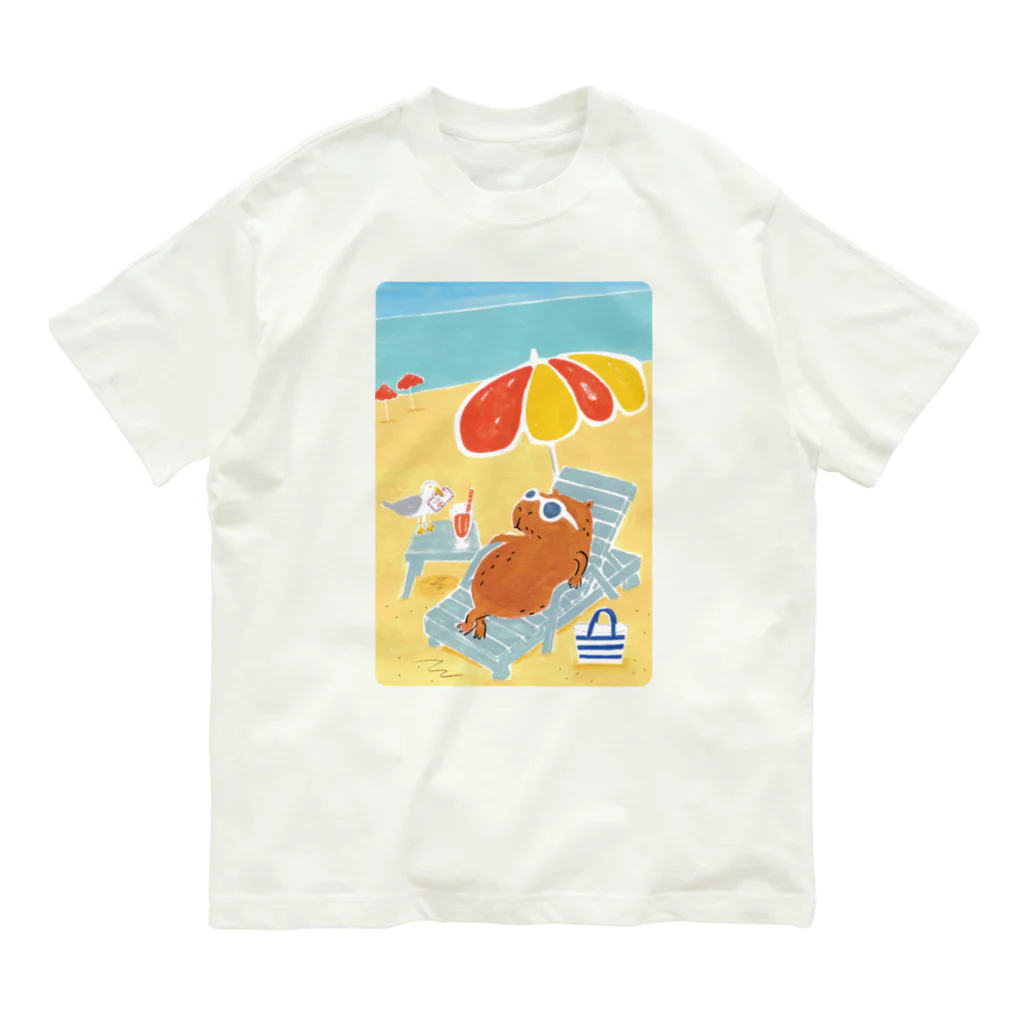 capybarashaのカピバラリゾート オーガニックコットンTシャツ