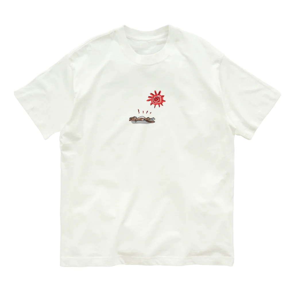 猫月のゆるっとショップの猫もあっついいいい Organic Cotton T-Shirt