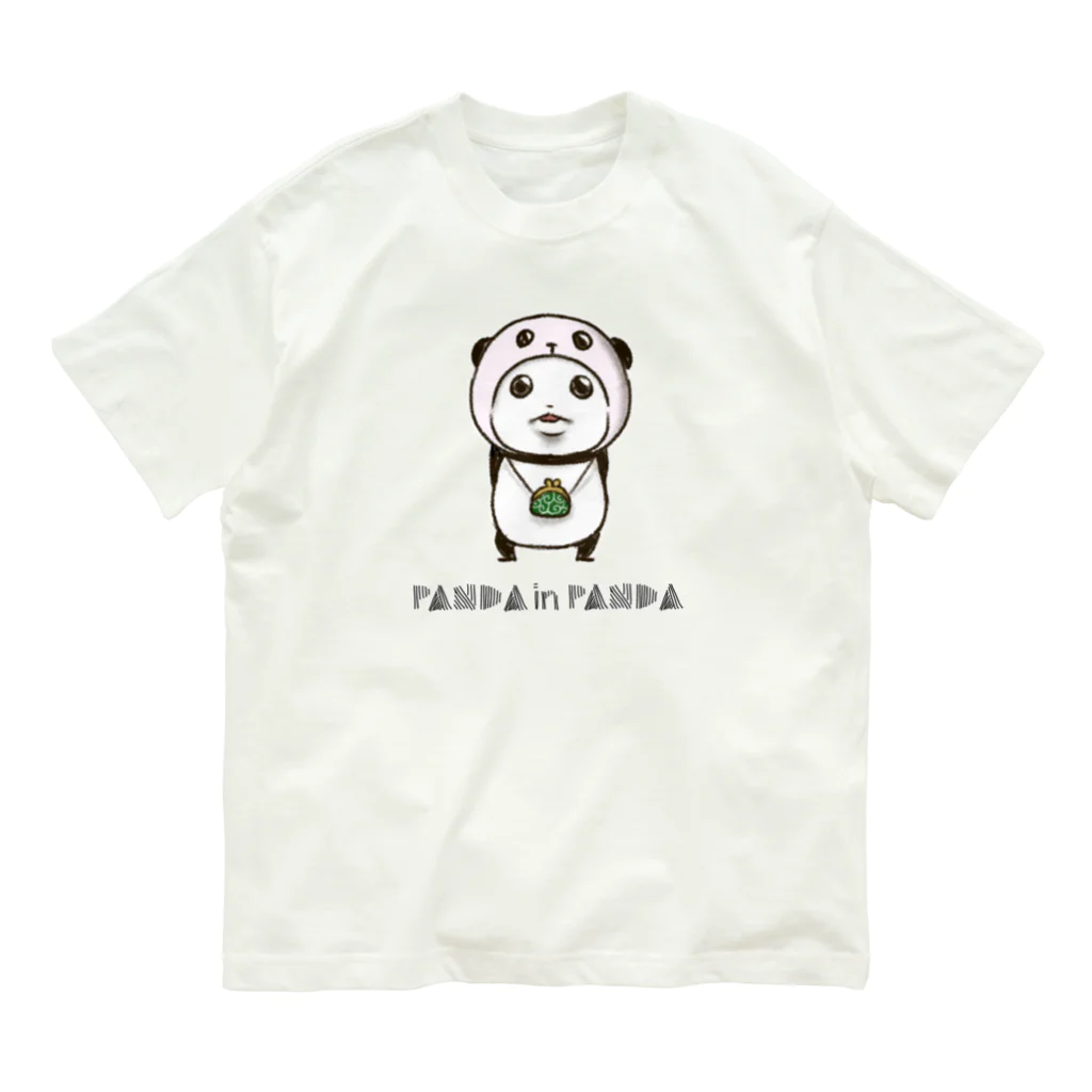 スパイシー千鶴のパンダinぱんだ(財布) Organic Cotton T-Shirt