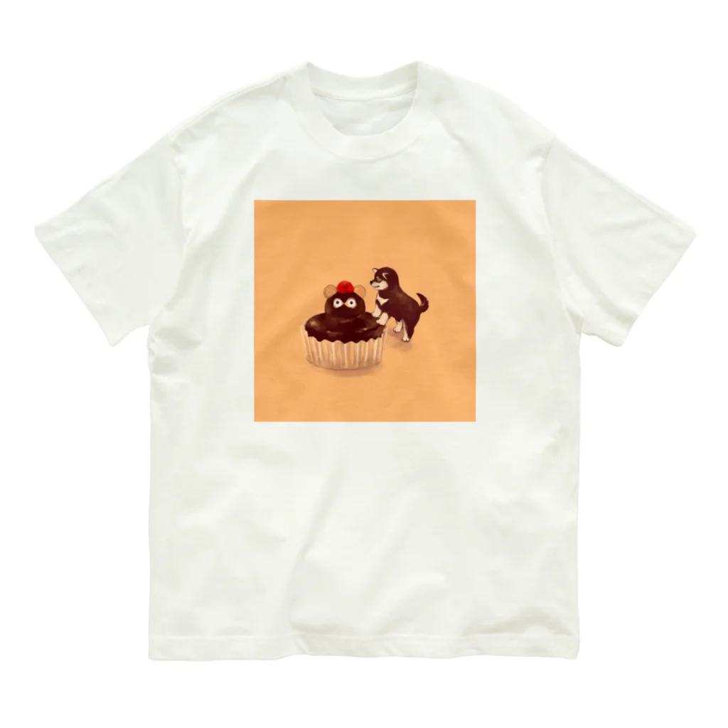 in the eyesの柴犬とたぬきケーキ Organic Cotton T-Shirt