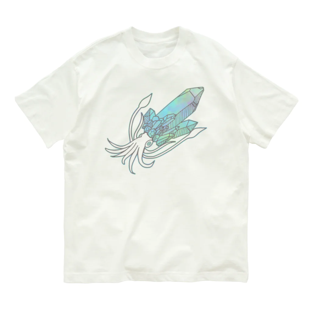 Sulﾐ☆(するみ)/Sul latoの鉱イカ【青】 Organic Cotton T-Shirt