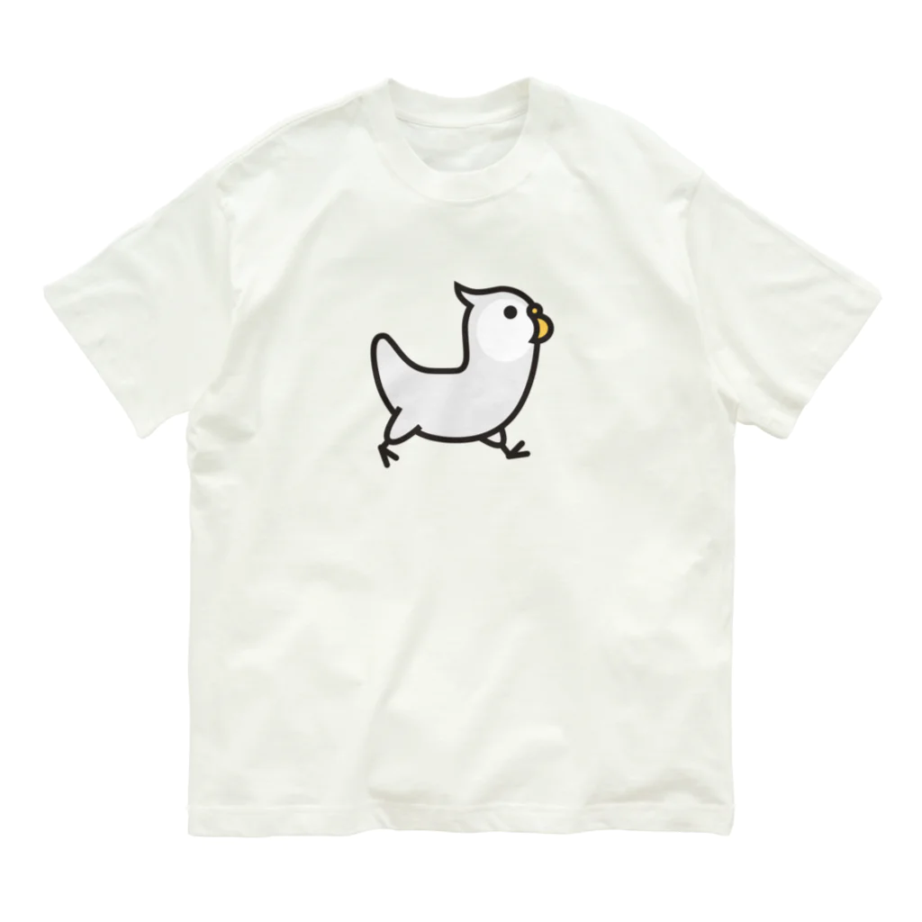 プッチのおみせの駆け抜けオカメWF オーガニックコットンTシャツ