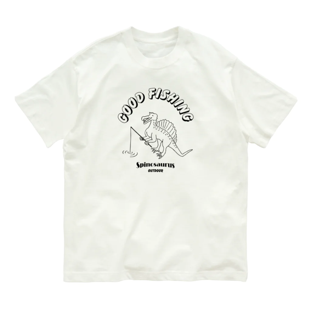 LONESOME TYPE ススのグッドフィッシング(スピノサウルスBLACK) Organic Cotton T-Shirt