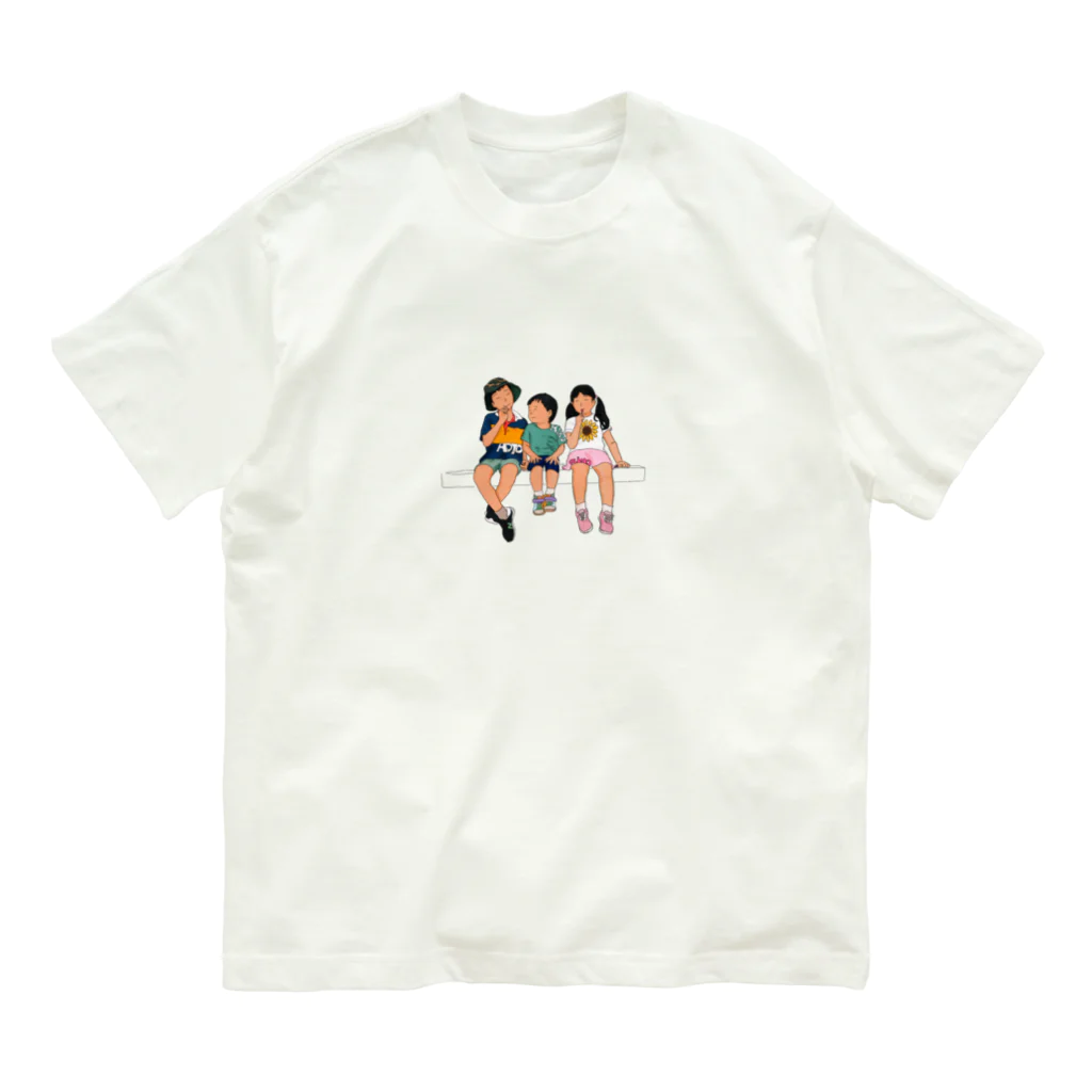 K1daddyのなかよしこよし オーガニックコットンTシャツ