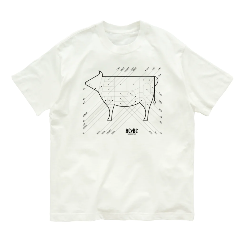 DEATHPOGRAPHYのHCBC💀 Japanese Ver.　黒線 Organic Cotton T-Shirt