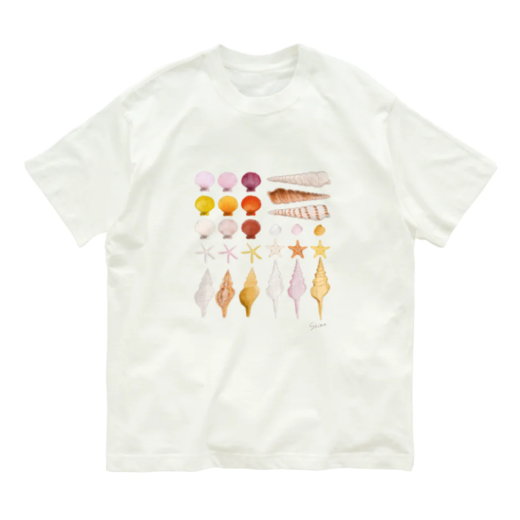 しま✳︎スイーツ/パティシエの貝殻図鑑 Organic Cotton T-Shirt