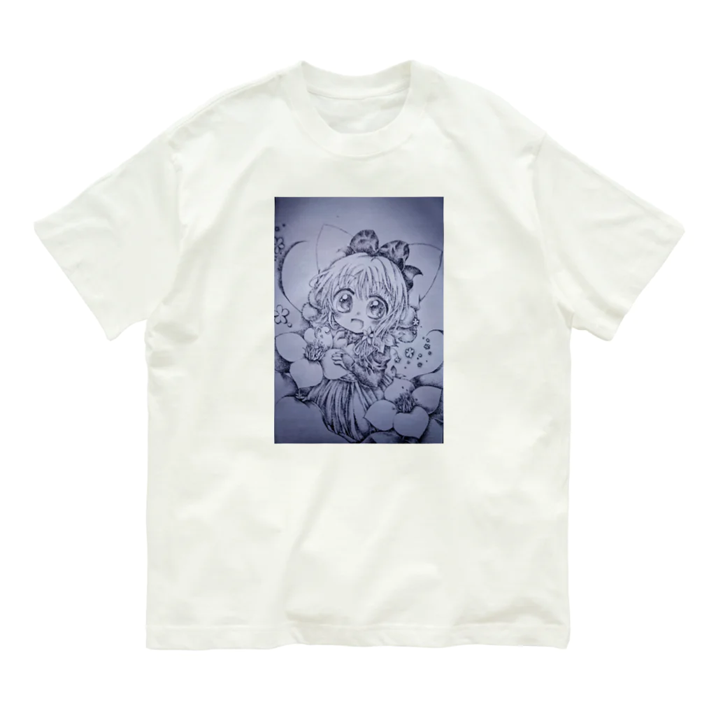 猫又 多座@漫画描き＊の妖精さん。＊ Organic Cotton T-Shirt