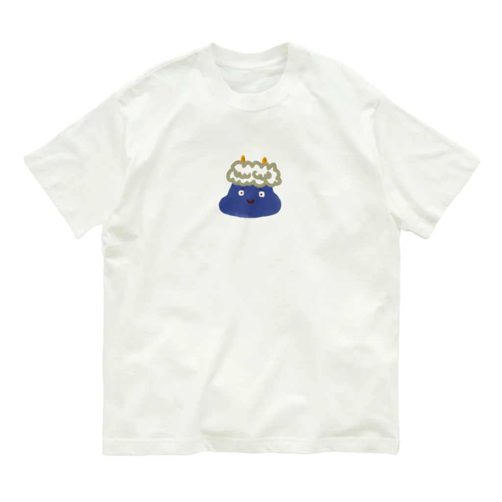 イラストレーター yasijunの青鬼くん。 オーガニックコットンTシャツ