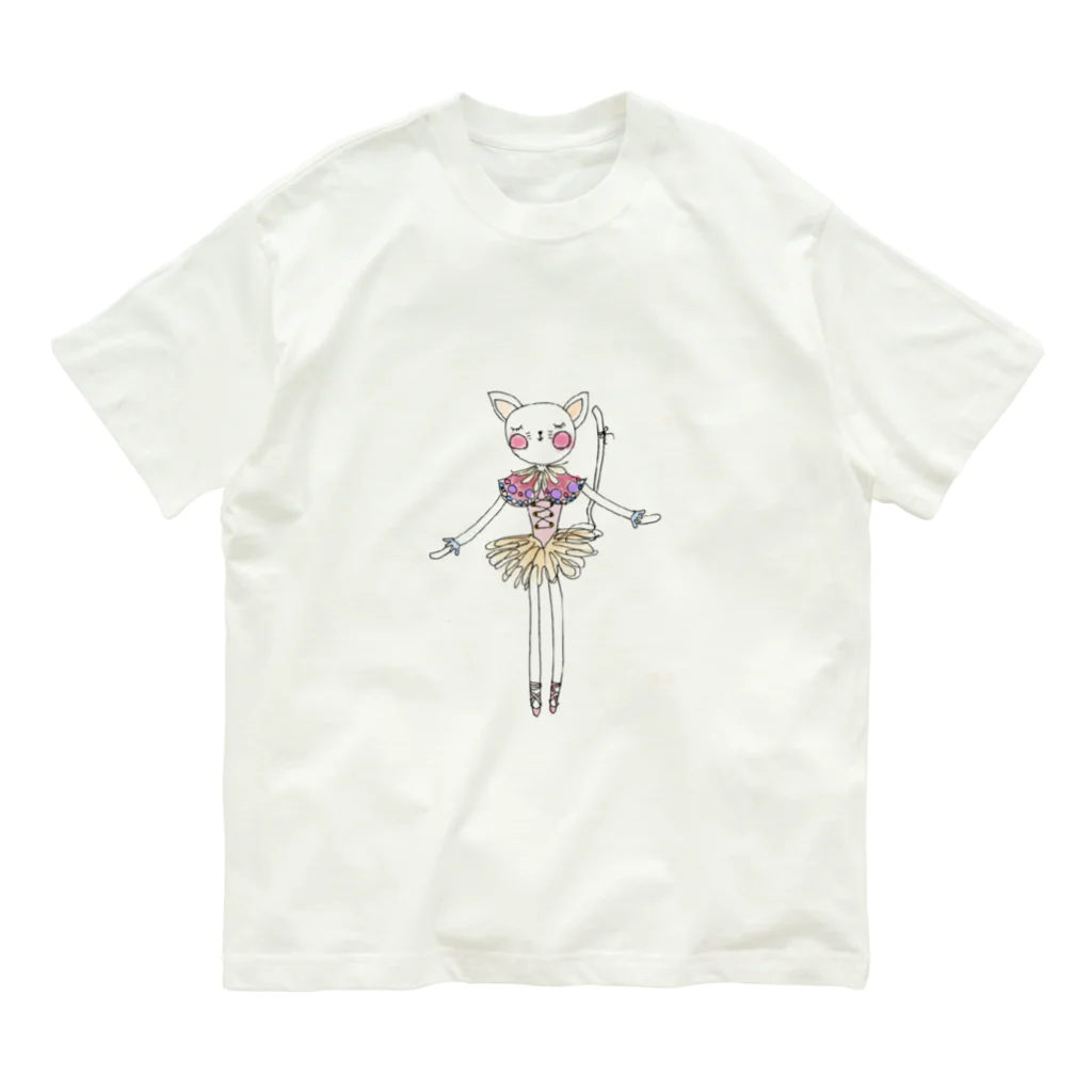 mainetteのネコリーナ オーガニックコットンTシャツ