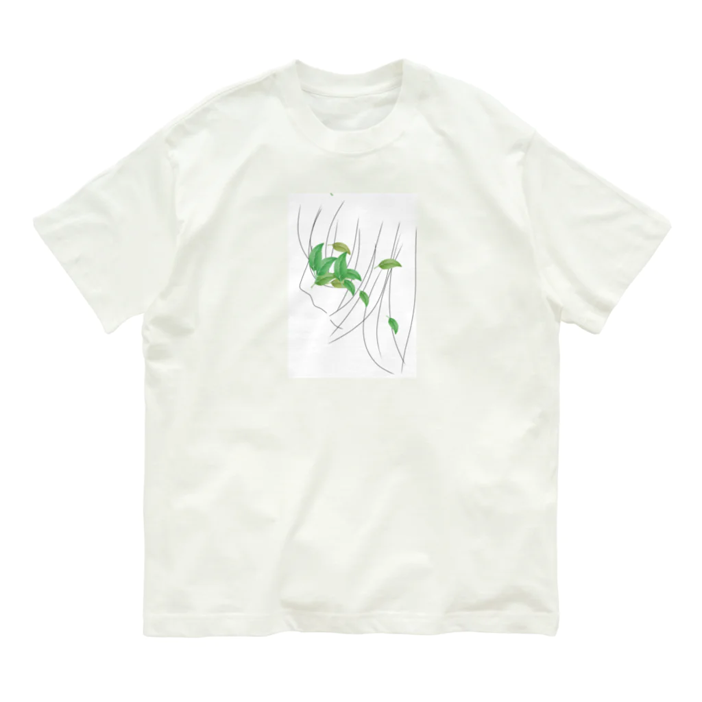 26giの横顔葉っぱ Organic Cotton T-Shirt