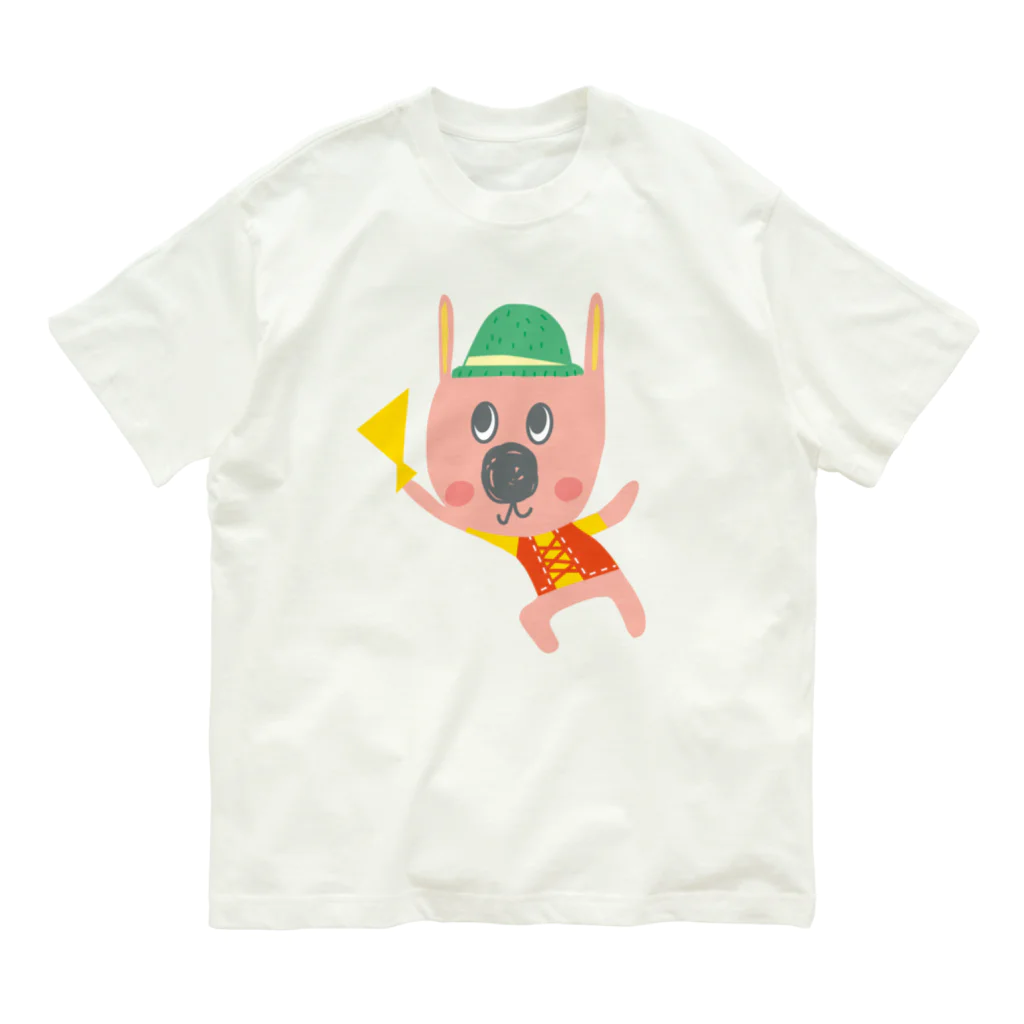 幸せメロディでぴょんぴょんぴょーん💗のうさぎの応援団💗 オーガニックコットンTシャツ