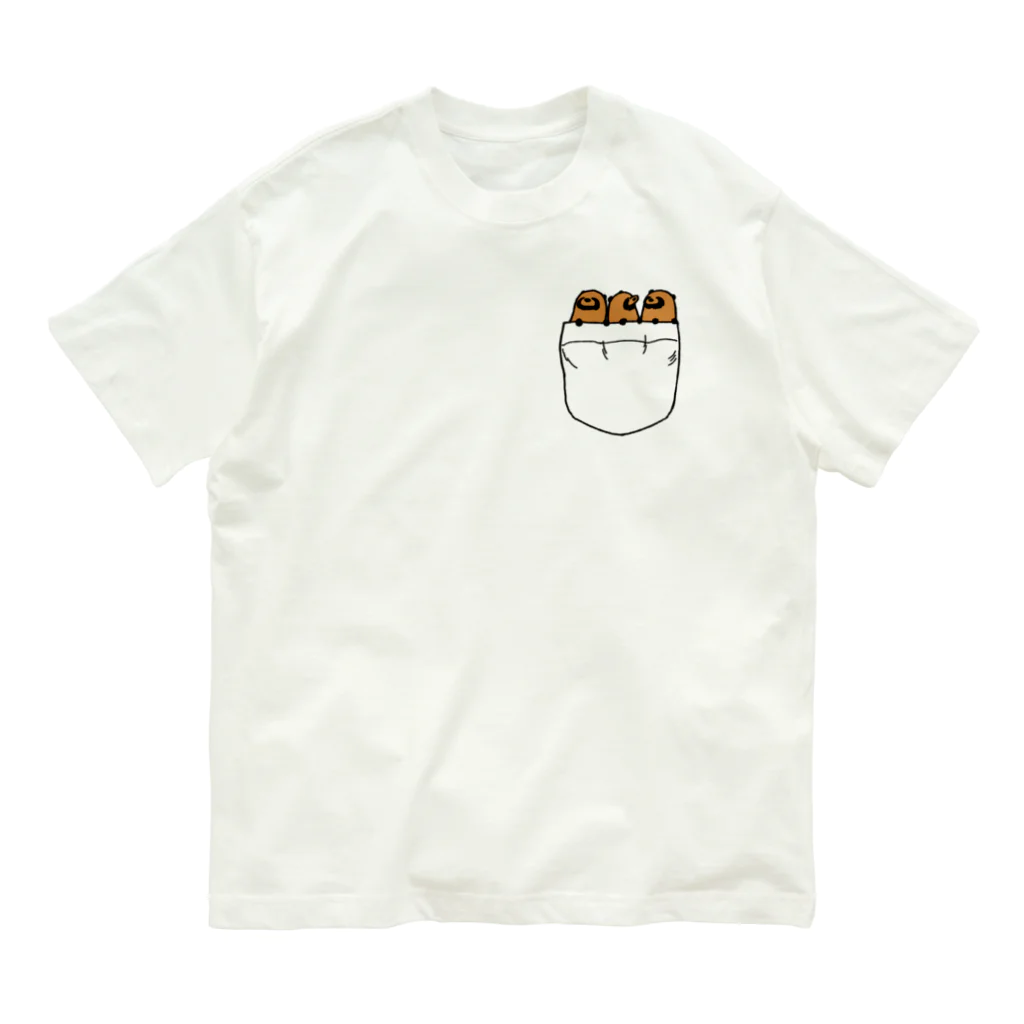 けわいのポケたぬ Organic Cotton T-Shirt