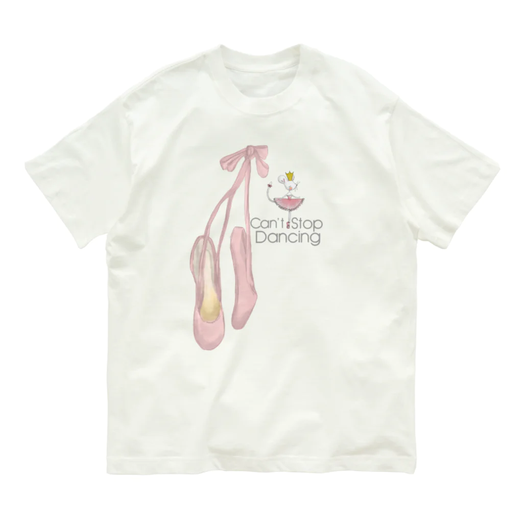 mainetteの踊りたいネズミちゃん オーガニックコットンTシャツ