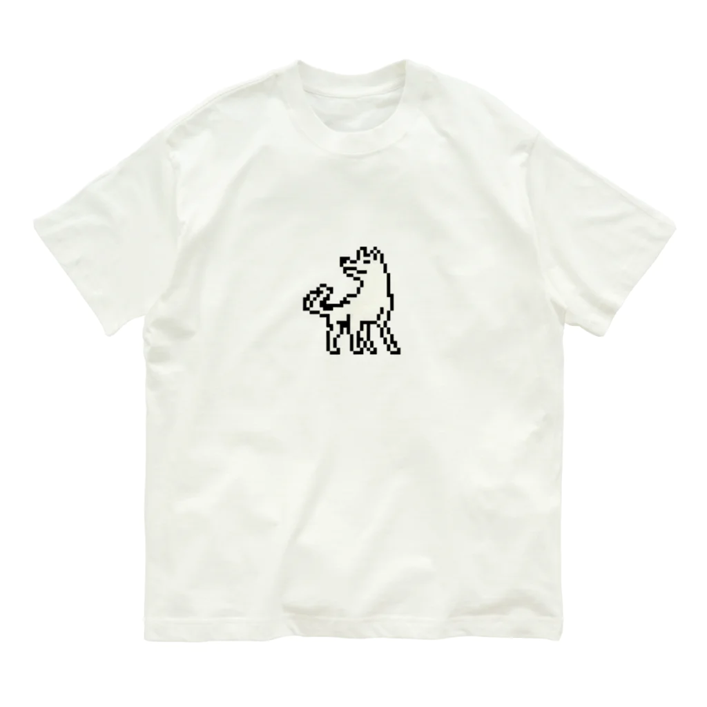 8bit_player65のドットなDOG オーガニックコットンTシャツ