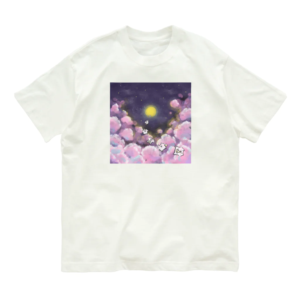 chocosshi shopのつらなりねこ Organic Cotton T-Shirt