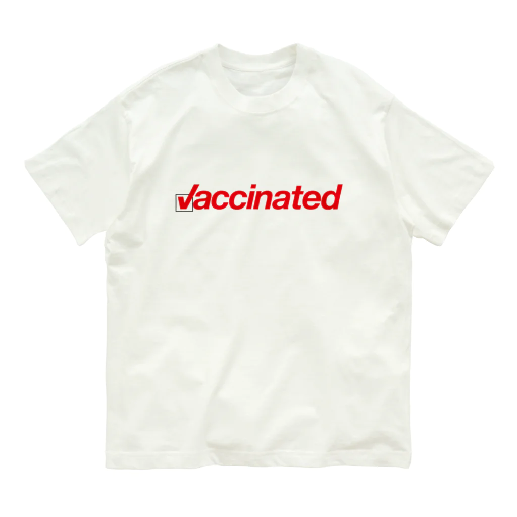Life of heArtのVaccinated／新型コロンウイルス・ワクチン接種済み オーガニックコットンTシャツ