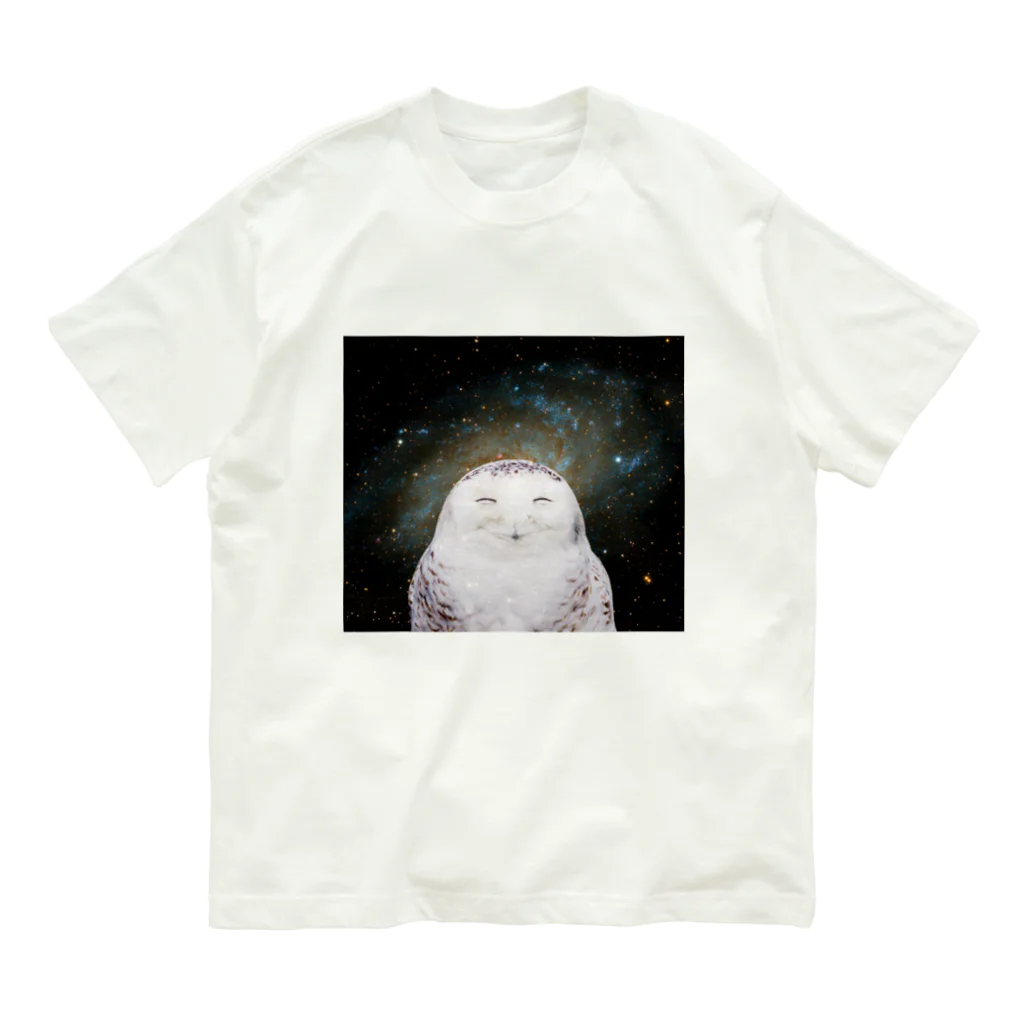 SpaceAnimal -スペースアニマル-の宇宙梟 オーガニックコットンTシャツ