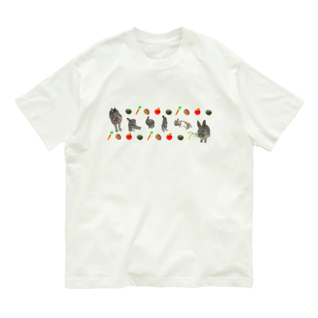 いきもの大好き！ほほえみフレンズのウサギぱらだいす！ Organic Cotton T-Shirt