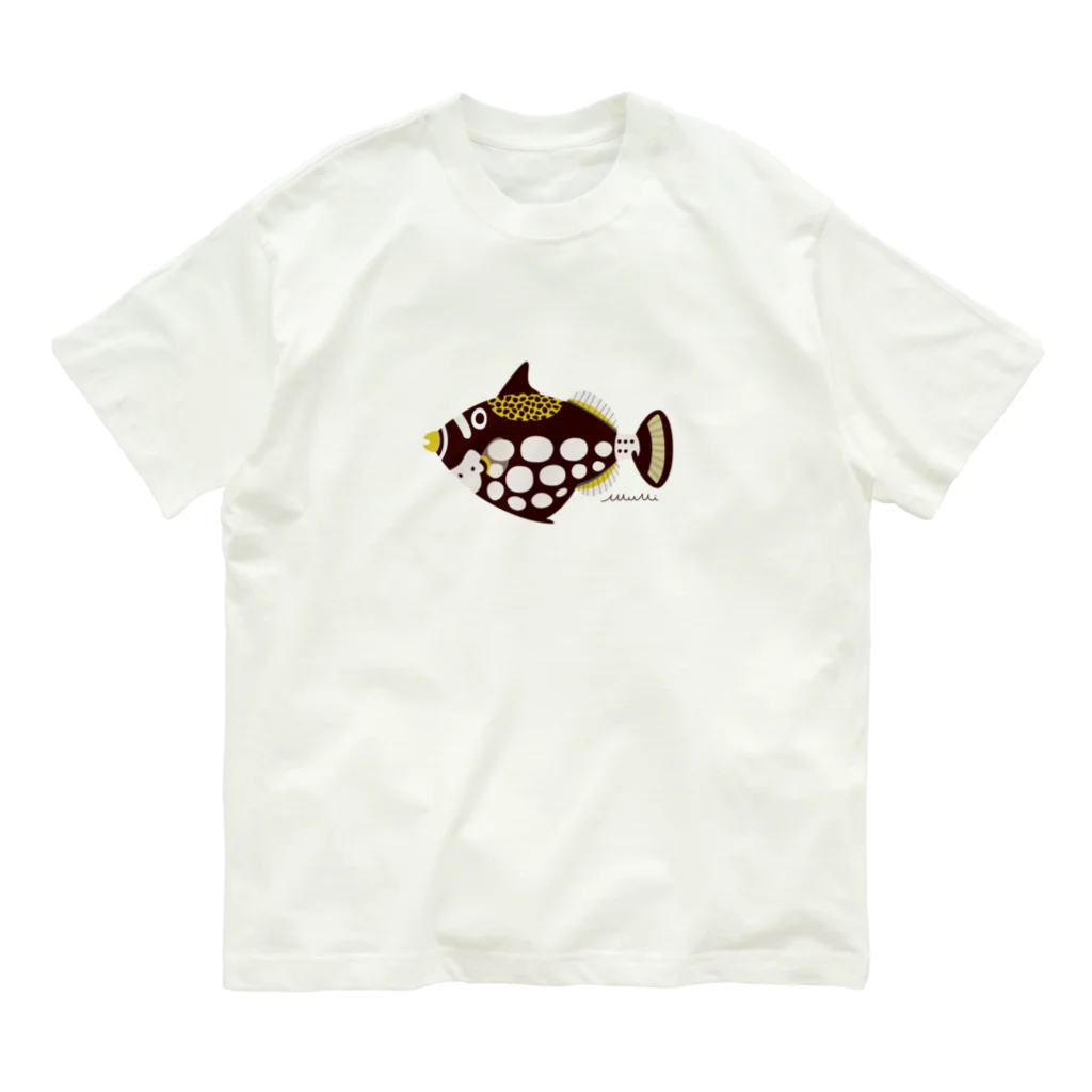 Astrio SUZURI店のモンガラカワハギちゃん Organic Cotton T-Shirt