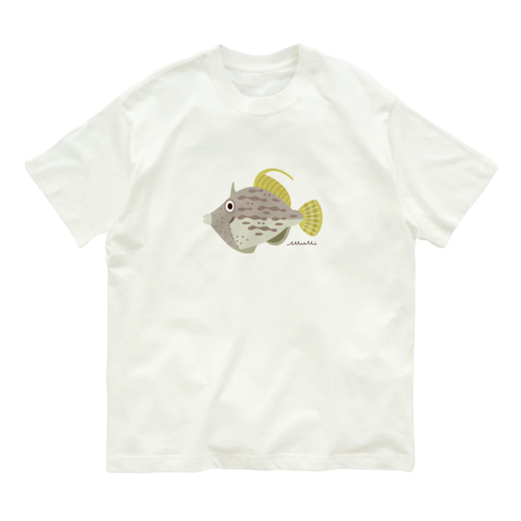 Astrio SUZURI店のカワハギちゃん オーガニックコットンTシャツ