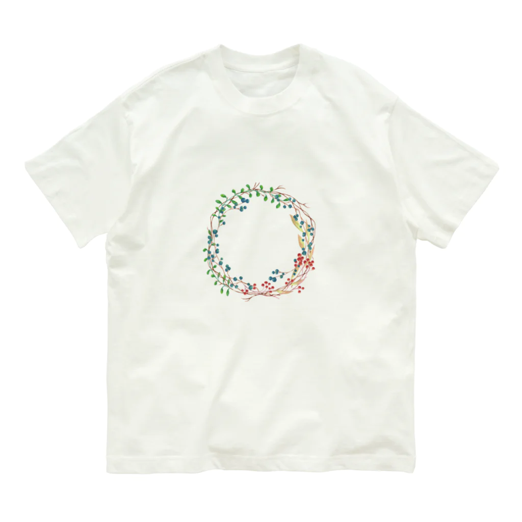 プリズモリイの箱の森のかわいい贈り物♪小さな木の実のボタニカル日記 Organic Cotton T-Shirt